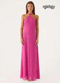 Cliffs Edge Maxi Dress - Berry Kiss - Maxi Dresses