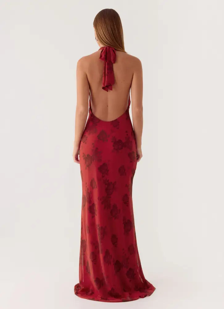 Freja Maxi Dress - Cherry Rose - Maxi Dresses