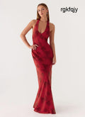 Freja Maxi Dress - Cherry Rose - Maxi Dresses