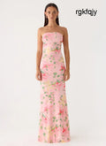 Iroha Strapless Maxi Dress - Blooming Spring - Maxi Dresses