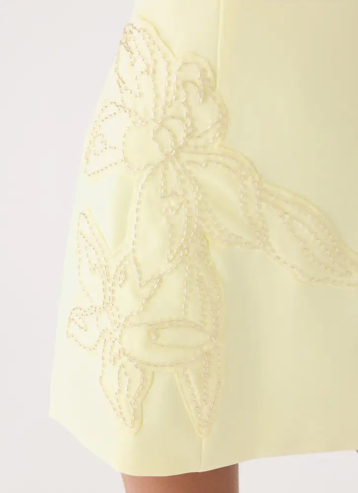 Marta Strapless Mini Dress - Yellow - Mini Dresses