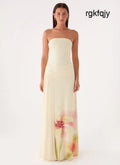 Palomar Strapless Maxi Dress - Soft Lily - Maxi Dresses