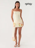Syna Sash Mini Dress - Soft Lily - Mini Dresses
