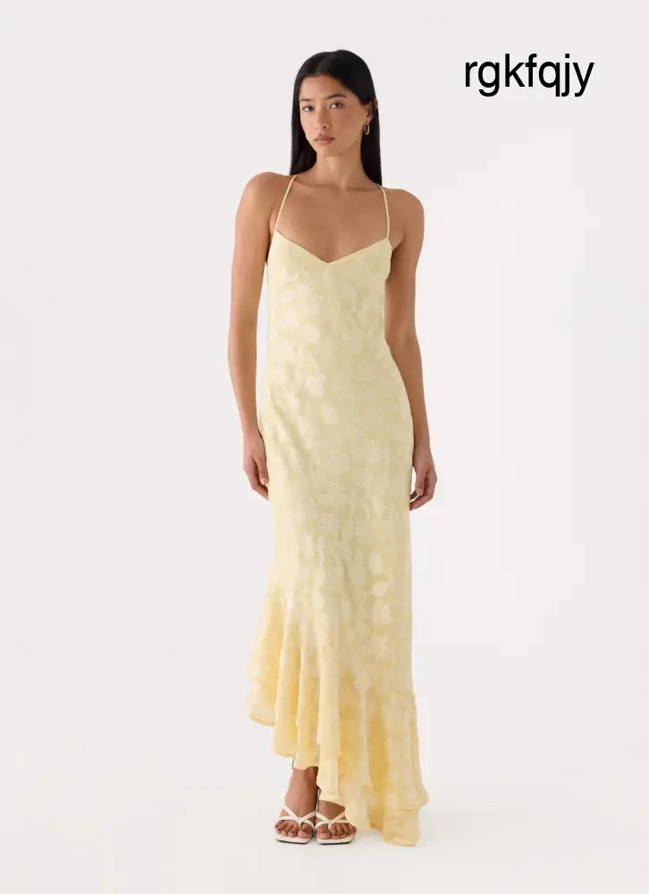 Take A Photo Midi Dress - Yellow - Midi Dresses