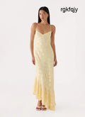 Take A Photo Midi Dress - Yellow - Midi Dresses