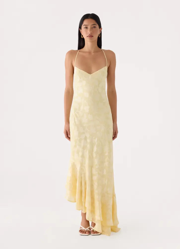 Take A Photo Midi Dress - Yellow - Midi Dresses