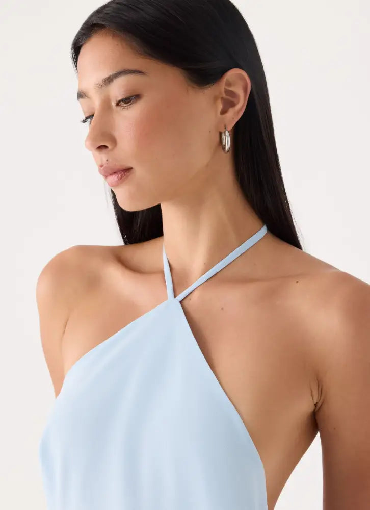 Valeska Beaded Midi Dress - Blue - Midi Dresses