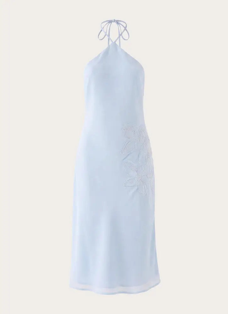 Valeska Beaded Midi Dress - Blue - Midi Dresses