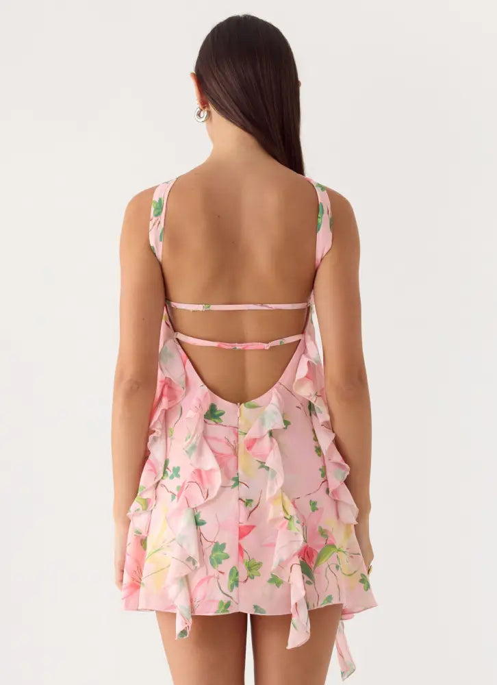 When You Look Mini Dress - Blooming Spring - Mini Dresses