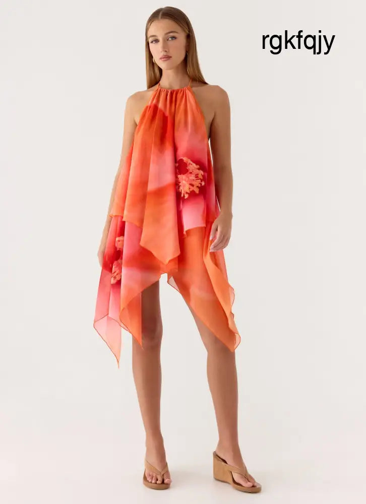 Wylma Mini Dress - Orange Blossom - Mini Dresses